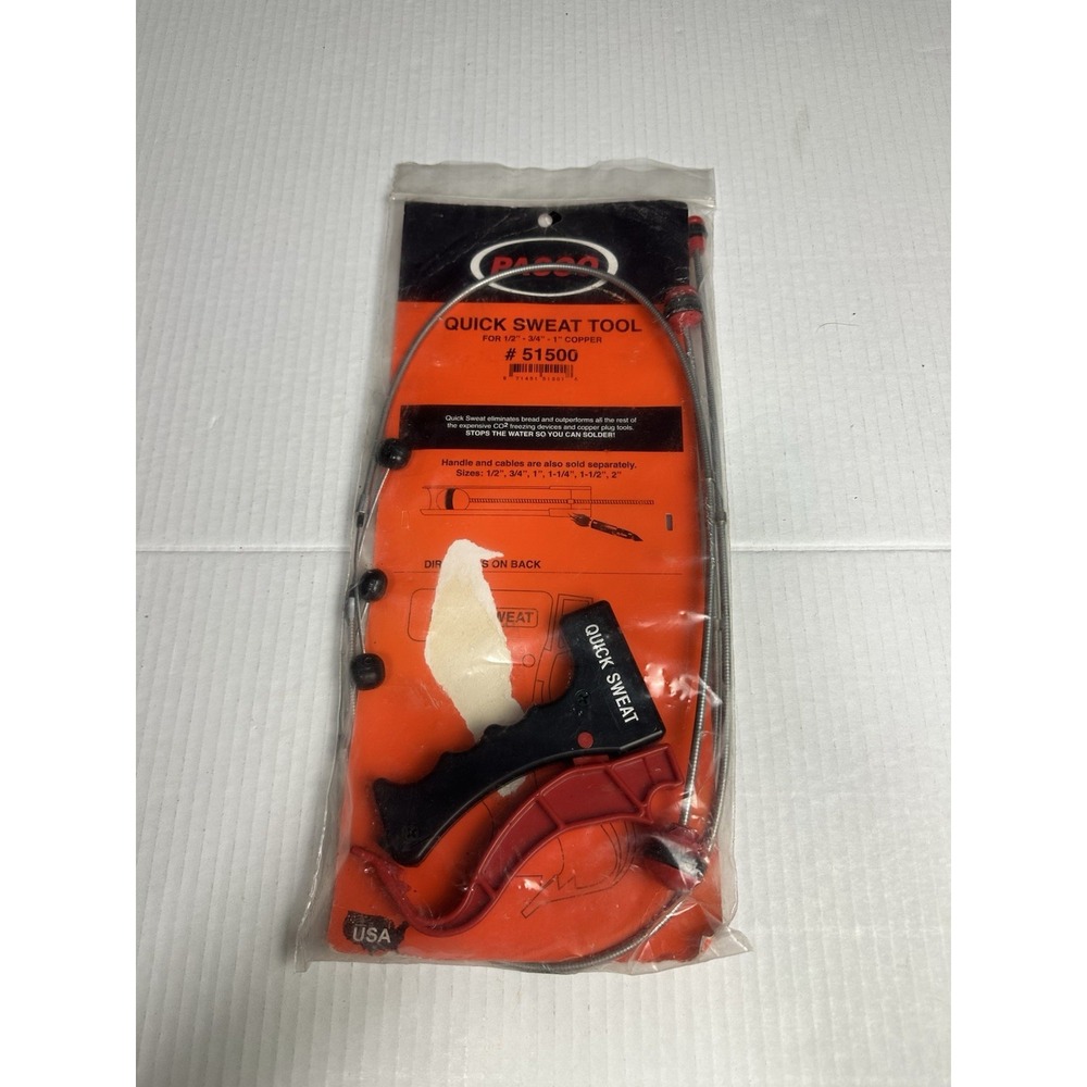 Pasco 51500 1/2"-1" Quik Sweat Kit, 24" Steel Cables, Polypropylene Handle